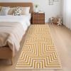 Garvee Abstract Lines 2×6 Washable Runner Rug Kitchen Rugs Non Slip Washable Modern Bedside Rug Non Shedding Entryway Floor Mat Stain Resistant Thin Indoor Carpet for Bedroom Farmhouse, Orange