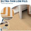 Garvee Abstract Lines 2×6 Washable Runner Rug Kitchen Rugs Non Slip Washable Modern Bedside Rug Non Shedding Entryway Floor Mat Stain Resistant Thin Indoor Carpet for Bedroom Farmhouse, Orange