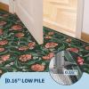 Garvee Area Rug 5×7, Floral Modern Washable Rugs, Non-Slip Low-Pile Soft Floor Carpet for Bedroom, Living Room, Dining Room, Green(Green)