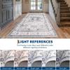 Garvee Area Rugs, Soft Vintage Floral Design, Machine Washable, Anti-Slip TPR Backing, Reinforced Edges, Home Decor for Living Room,Bedroom(Beige)