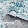 Garvee Area Rugs, Soft Vintage Floral Design, Machine Washable, Anti-Slip TPR Backing, Reinforced Edges, Home Decor for Living Room,Bedroom(Blue)