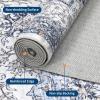 Garvee Boho Area Rug for Living Room, 5×7 Washable Low Pile Rug with Non-Slip Backing, Vintage Floral Rugs for Living Room, Bedroom, Dining Room, Light Blue(Light Blue)