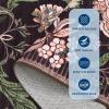 Garvee Floral 9×12 Area Rugs for Living Room Bedroom Soft Non Slip Stain Resistant Botanical Print Carpet Indoor Vintage Low Pile Large Floor Rug for Dining Room Classroom Office Apartment, Green(Purple)