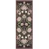 Garvee Floral 9×12 Area Rugs for Living Room Bedroom Soft Non Slip Stain Resistant Botanical Print Carpet Indoor Vintage Low Pile Large Floor Rug for Dining Room Classroom Office Apartment, Green(Purple)