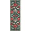 Garvee Floral 9×12 Area Rugs for Living Room Bedroom Soft Non Slip Stain Resistant Botanical Print Carpet Indoor Vintage Low Pile Large Floor Rug for Dining Room Classroom Office Apartment, Green(Grey Green)