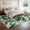 Garvee Hallway Runner Rug 2×6 Washable Kitchen Rugs Non Slip Bathroom Rugs Stain Resistant Entryway Rug Modern Snake Area Rug for Front Door Laundry Room Green(9′ x 12′ (Rectangular))