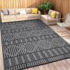 Garvee Outdoor Rug, Outdoor Plastic Straw Rug, Outdoor Rugs 9×12 for Patios Clearance Waterproof Patio Rug, Camping Rugs for Outside Rv, Grey Recyclable Woven Rugs for Yard, Deck,Orange/Pink/Green(Black Grey)