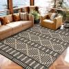 Garvee Outdoor Rug, Outdoor Plastic Straw Rug, Outdoor Rugs 9×12 for Patios Clearance Waterproof Patio Rug, Camping Rugs for Outside Rv, Grey Recyclable Woven Rugs for Yard, Deck,Orange/Pink/Green(Black Coffee)