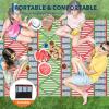 Garvee Outdoor Rug, Outdoor Plastic Straw Rug, Outdoor Rugs 9×12 for Patios Clearance Waterproof Patio Rug, Camping Rugs for Outside Rv, Grey Recyclable Woven Rugs for Yard, Deck,Orange/Pink/Green(Green/Blue/Rose Red/Beige)