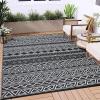 Garvee Outdoor Rug, Outdoor Plastic Straw Rug, Outdoor Rugs 9×12 for Patios Clearance Waterproof Patio Rug, Camping Rugs for Outside Rv, Grey Recyclable Woven Rugs for Yard, Deck,Orange/Pink/Green(Black & White)