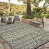 Garvee Outdoor Rug, Outdoor Plastic Straw Rug, Outdoor Rugs 9×12 for Patios Clearance Waterproof Patio Rug, Camping Rugs for Outside Rv, Grey Recyclable Woven Rugs for Yard, Deck,Orange/Pink/Green(Black + Coffee)