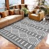Garvee Outdoor Rug, Outdoor Plastic Straw Rug, Outdoor Rugs 9×12 for Patios Clearance Waterproof Patio Rug, Camping Rugs for Outside Rv, Grey Recyclable Woven Rugs for Yard, Deck,Orange/Pink/Green(Grey)