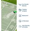Garvee Outdoor Rugs 8’x10’ Waterproof Reversible Mats, Large Area Plastic Straw Rug, Outside Carpet, Geometric Rv Mat for Patio Camping Picnic Backyard Deck Balcony Porch Beach Trailer(Sage Green & Ivory)