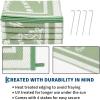 Garvee Outdoor Rugs 8’x10’ Waterproof Reversible Mats, Large Area Plastic Straw Rug, Outside Carpet, Geometric Rv Mat for Patio Camping Picnic Backyard Deck Balcony Porch Beach Trailer(Sage Green & Ivory)