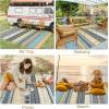 Garvee Outdoor Rugs 8×10 Waterproof for Patios Clearance, Plastic Straw Mats for Backyard, Porch, Deck, Balcony, Reversible, Yellow + Gray
