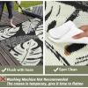Garvee Patio Rugs Outdoor 10×14 Plastic Straw Rug Reversible Camping Carpet, Waterproof Vintage Outdoor Mat with 4 Stakes and Storage Bag for RV, Picnic, Backyard, Deck, Balcony, Porch, Beach(Leaf|black&beige)