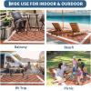 Garvee Patio Rugs Outdoor 10×14 Plastic Straw Rug Reversible Camping Carpet, Waterproof Vintage Outdoor Mat with 4 Stakes and Storage Bag for RV, Picnic, Backyard, Deck, Balcony, Porch, Beach(Geometric|terracotta)