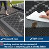 Garvee Patio Rugs Outdoor 10×14 Plastic Straw Rug Reversible Camping Carpet, Waterproof Vintage Outdoor Mat with 4 Stakes and Storage Bag for RV, Picnic, Backyard, Deck, Balcony, Porch, Beach(Geometric|black&grey)
