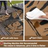 Garvee Patio Rugs Outdoor 10×14 Plastic Straw Rug Reversible Camping Carpet, Waterproof Vintage Outdoor Mat with 4 Stakes and Storage Bag for RV, Picnic, Backyard, Deck, Balcony, Porch, Beach(Leaf|black&brown)