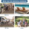Garvee Patio Rugs Outdoor 10×14 Plastic Straw Rug Reversible Camping Carpet, Waterproof Vintage Outdoor Mat with 4 Stakes and Storage Bag for RV, Picnic, Backyard, Deck, Balcony, Porch, Beach(Geometric|brown&coffee)