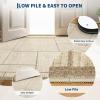Garvee Washable 2×6 Kitchen Rugs, Modern Geometric Entryway Rug Soft Non Slip Washable Runner Rug for Hallway Bedroom, Stain Resistant Low Pile Contemporary Long Carpet for Entrance Laundry, Green(Patchworked|beige)