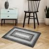 Garvee Washable 4×6 Area Rug for Bedroom Low Pile Living Room Carpet Mat Non Shedding Modern Braided Print (Not Woven) Small Carpet for Bedside Kitchen Entryway Kids Room Office College Dorm, Beige(Braided | Grey)