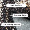 Garvee Washable 4×6 Area Rug for Bedroom Low Pile Living Room Carpet Mat Non Shedding Modern Braided Print (Not Woven) Small Carpet for Bedside Kitchen Entryway Kids Room Office College Dorm, Beige(Braided | Black)