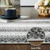 Garvee Washable 4×6 Area Rug for Bedroom Low Pile Living Room Carpet Mat Non Shedding Modern Braided Print (Not Woven) Small Carpet for Bedside Kitchen Entryway Kids Room Office College Dorm, Beige(Braided | Grey)
