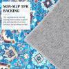 Garvee Washable 4×6 Area Rugs for Living Room – Rug Bedroom Rug-Carpet, Neutral Moody Vintage, Traditional Dining Room Rugs, Office Soft Comfortable, Non Slip. Red(Blue-green Hue)