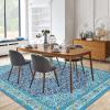 Garvee Washable 4×6 Area Rugs for Living Room – Rug Bedroom Rug-Carpet, Neutral Moody Vintage, Traditional Dining Room Rugs, Office Soft Comfortable, Non Slip. Red(Blue-green Hue)