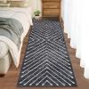 Garvee Washable Rug 4×6 Area Rugs for Living Room Bedroom, Non Slip Low Pile Modern Geometric Foldable Soft Carpet, Stain Resistant & Easy Cleaning Floor Mats for Entryway,Home Office Decor, Dark Grey(Dark Grey)