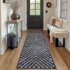 Garvee Washable Rug 4×6 Area Rugs for Living Room Bedroom, Non Slip Low Pile Modern Geometric Foldable Soft Carpet, Stain Resistant & Easy Cleaning Floor Mats for Entryway,Home Office Decor, Dark Grey(Dark Grey)