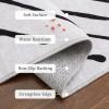 Garvee Washable Rug 4×6 Area Rugs for Living Room Bedroom, Non Slip Low Pile Modern Geometric Foldable Soft Carpet, Stain Resistant & Easy Cleaning Floor Mats for Entryway,Home Office Decor, Dark Grey(Beige)