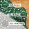 Garvee Washable Rugs for Bedroom 5×7 Non-Slip Christmas Rug Soft Non-Shedding Xmas Holiday Indoor Carpet Festive Bell Snowman Deer Foldable Accent Rugs for Living Room Dining Room Office Kitchen Green