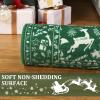 Garvee Washable Rugs for Bedroom 5×7 Non-Slip Christmas Rug Soft Non-Shedding Xmas Holiday Indoor Carpet Festive Bell Snowman Deer Foldable Accent Rugs for Living Room Dining Room Office Kitchen Green