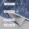 Garvee Washable Runner Rug 2×6 Hallway Runner Rug Modern Solid Color Non Slip Runners Minimalist Low Pile Non-Shedding Long Rugs Soft Thin Foldable Mat for Entryway Kitchen Bathroom Bedside Cream(Solid Blue)