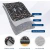 Garvee Washable Runner Rug 2×6 Hallway Runner Rug Modern Solid Color Non Slip Runners Minimalist Low Pile Non-Shedding Long Rugs Soft Thin Foldable Mat for Entryway Kitchen Bathroom Bedside Cream(Black)