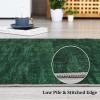 Garvee Washable Runner Rug 2×6 Hallway Runner Rug Modern Solid Color Non Slip Runners Minimalist Low Pile Non-Shedding Long Rugs Soft Thin Foldable Mat for Entryway Kitchen Bathroom Bedside Cream(Solid Green)
