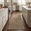 Garvee Washable Runner Rug 2×6 Hallway Runner Rug Modern Solid Color Non Slip Runners Minimalist Low Pile Non-Shedding Long Rugs Soft Thin Foldable Mat for Entryway Kitchen Bathroom Bedside Cream(Solid Brown)