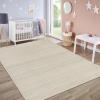 Garvee Washable Striped Rug 9×12, Large Soft Area Rug for Living Room Bedroom, Striped Carpet with Low Pile, Non-Slip Backing, Easy to Clean Contemporary Floor Rug for Home Decor (Beige)