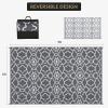 Garvee Waterproof Outdoor Rug 8×10, Outside Plastic Grass Mat for Camping, Modern Reversible Straw Rug Backyard Floor Mat for Picnic Deck & RV