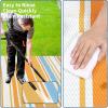Garvee Waterproof Outdoor Rug 8×10, Plastic Straw Patio Camping Rug, Indoor Outdoor RV Mat Carpet for Deck, Camper, Porch, Balcony, Backyard, Picnic (Light Blue)(Light Blue/Yellow)