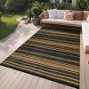 Garvee Waterproof Outdoor Rug 8×10, Plastic Straw Patio Camping Rug, Indoor Outdoor RV Mat Carpet for Deck, Camper, Porch, Balcony, Backyard, Picnic (Light Blue)(Black Brown)