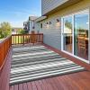 Garvee Waterproof Outdoor Rug 8×10, Plastic Straw Patio Camping Rug, Indoor Outdoor RV Mat Carpet for Deck, Camper, Porch, Balcony, Backyard, Picnic (Light Blue)(Grey)