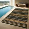 Garvee Waterproof Outdoor Rug 8×10, Plastic Straw Patio Camping Rug, Indoor Outdoor RV Mat Carpet for Deck, Camper, Porch, Balcony, Backyard, Picnic (Light Blue)(Black Brown)
