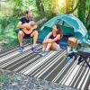 Garvee Waterproof Outdoor Rug 8×10, Plastic Straw Patio Camping Rug, Indoor Outdoor RV Mat Carpet for Deck, Camper, Porch, Balcony, Backyard, Picnic (Light Blue)(Grey)