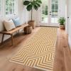 Garvee Abstract Lines 2×6 Washable Runner Rug Kitchen Rugs Non Slip Washable Modern Bedside Rug Non Shedding Entryway Floor Mat Stain Resistant Thin Indoor Carpet for Bedroom Farmhouse, Orange