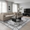 Garvee Area Rugs, Soft Vintage Floral Design, Machine Washable, Anti-Slip TPR Backing, Reinforced Edges, Home Decor for Living Room,Bedroom(Brown)