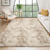 Garvee Large Shag Rug 6×9 Living Room Bedroom Area Rug Non Slip Ultra Soft Modern Solid Color Nursery Throw Carpet Cozy Plush Tie-Dyed Rug for Boys Girls Kids Room Home Decor Dorm, Beige