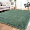 Garvee Living Room Area Rug 9×12 Fluffy Rug Ultra Soft Large Bedroom Modern Solid Color Throw Carpet with Non-Slip Backing Non Shedding Plush Shag Carpet for Nursery Kids Room Home Decor,